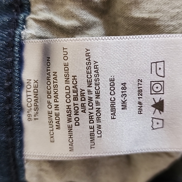 NWOT Ring Of Fire: Cayenne Rip-n-Repair Skinny Stretch, Dark Wash, 34"x30" - Picture 7 of 10